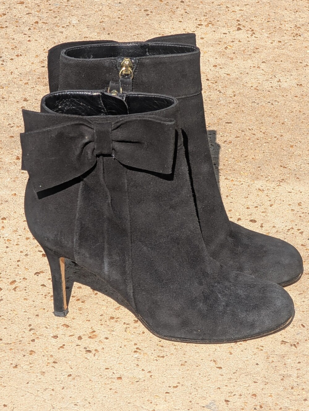 Kate Spade New York Black Suede Leather Boots.  Made In Italy. Size 7B.